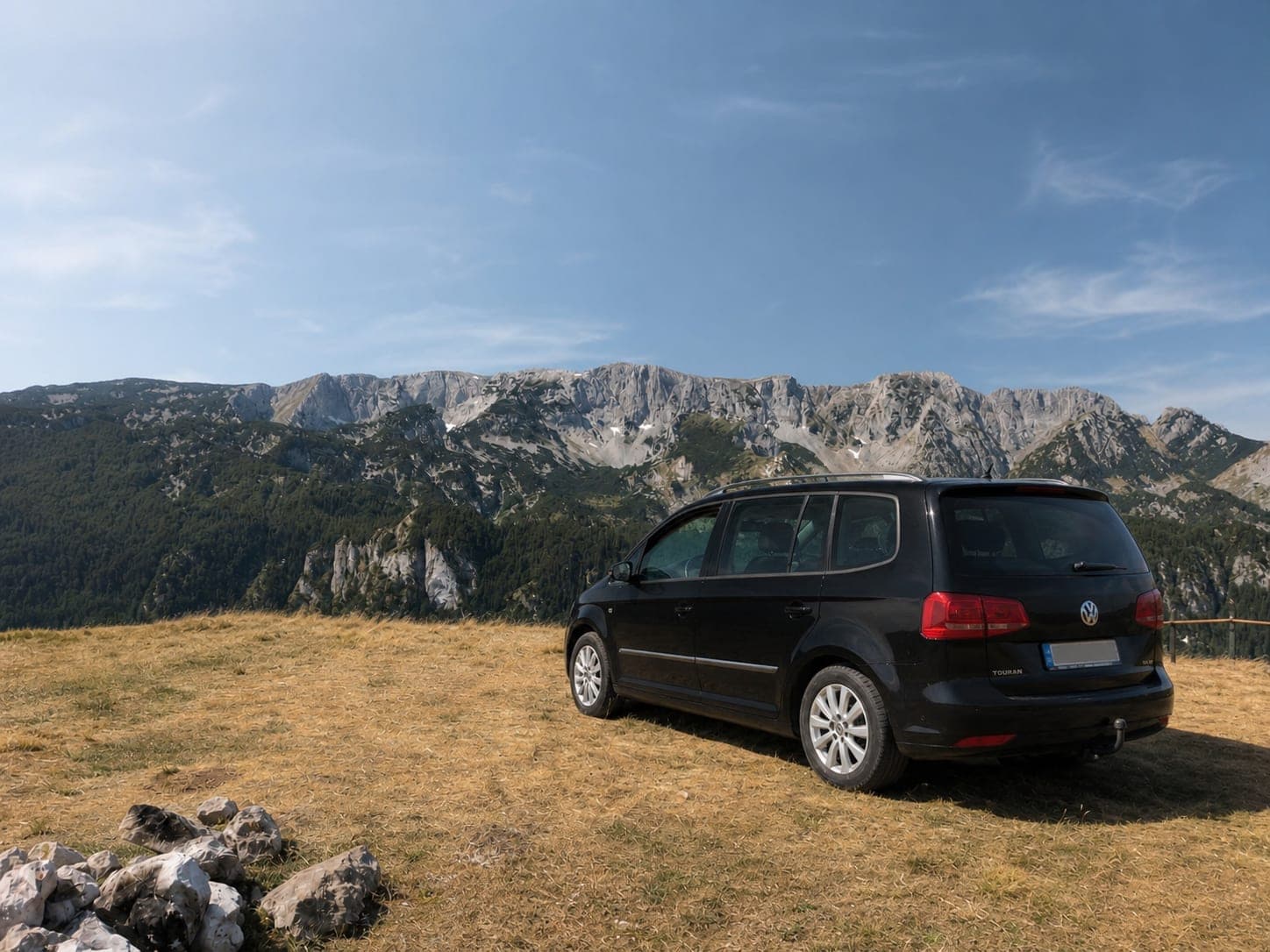 Scenic roadside stop between Shkoder and Valbona in Albania.