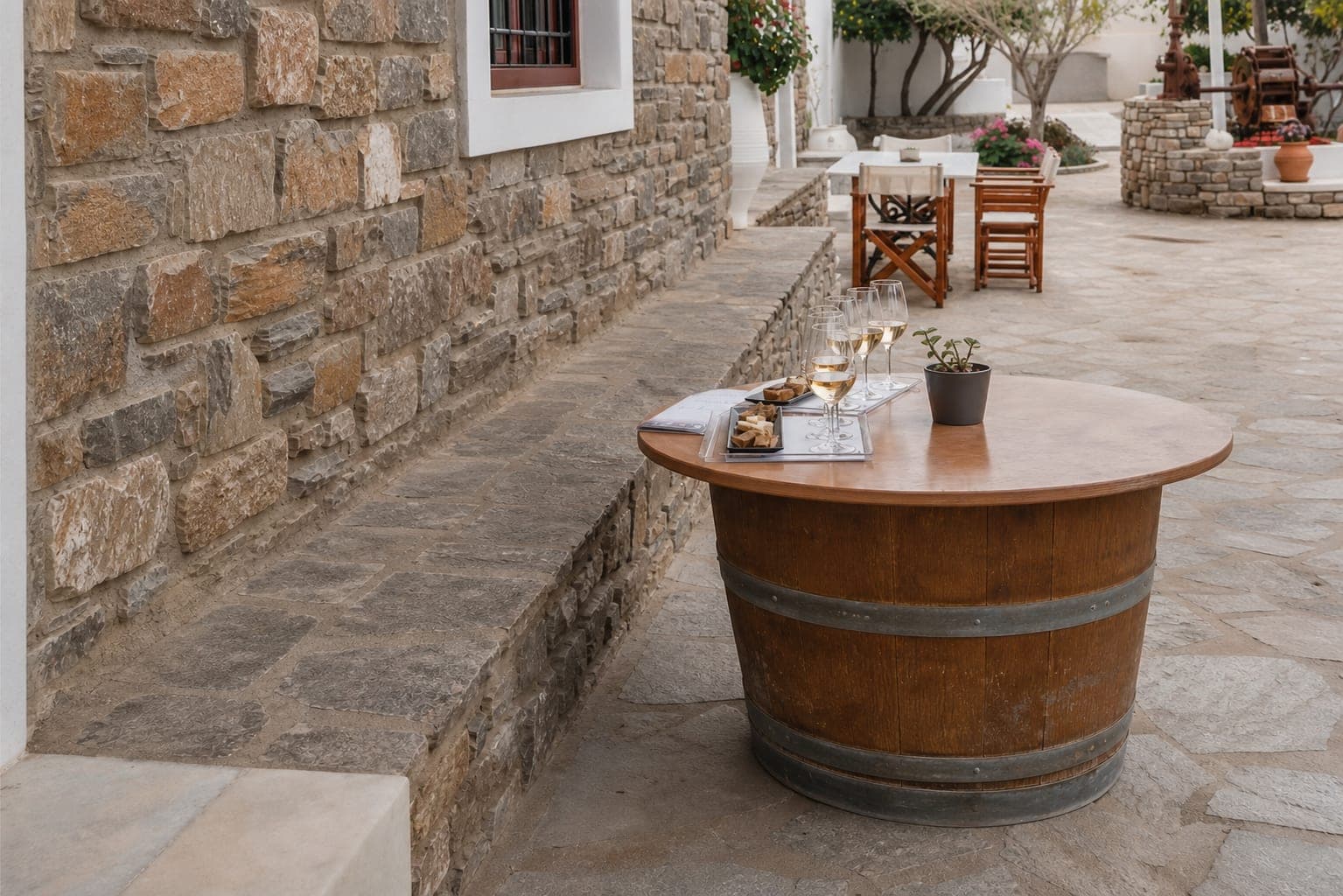 Moraitis Winery in Paros, a notable wine tourism destination