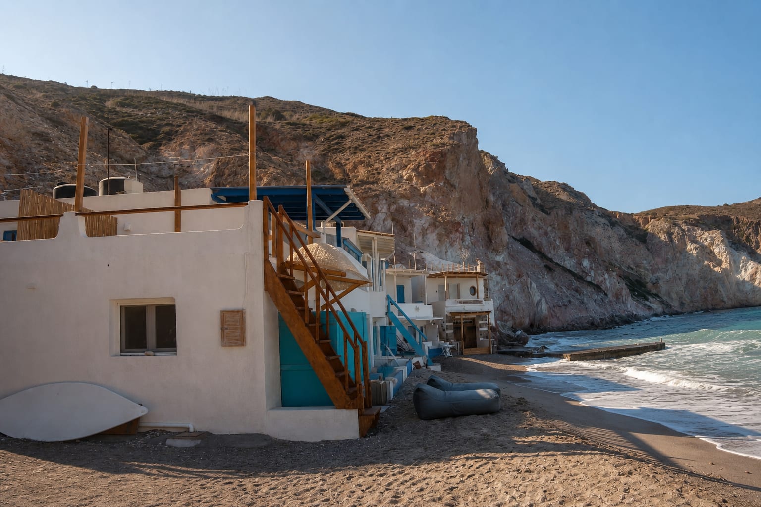 Firopotamos Beach on Milos, a scenic coastal stop on the island.