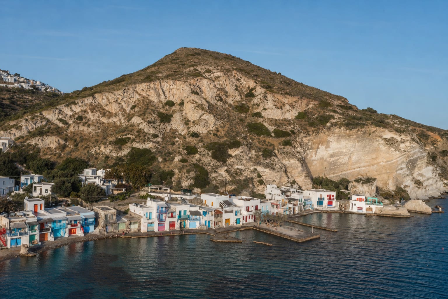 Klima village, a recommended stop on a three-day Milos itinerary.
