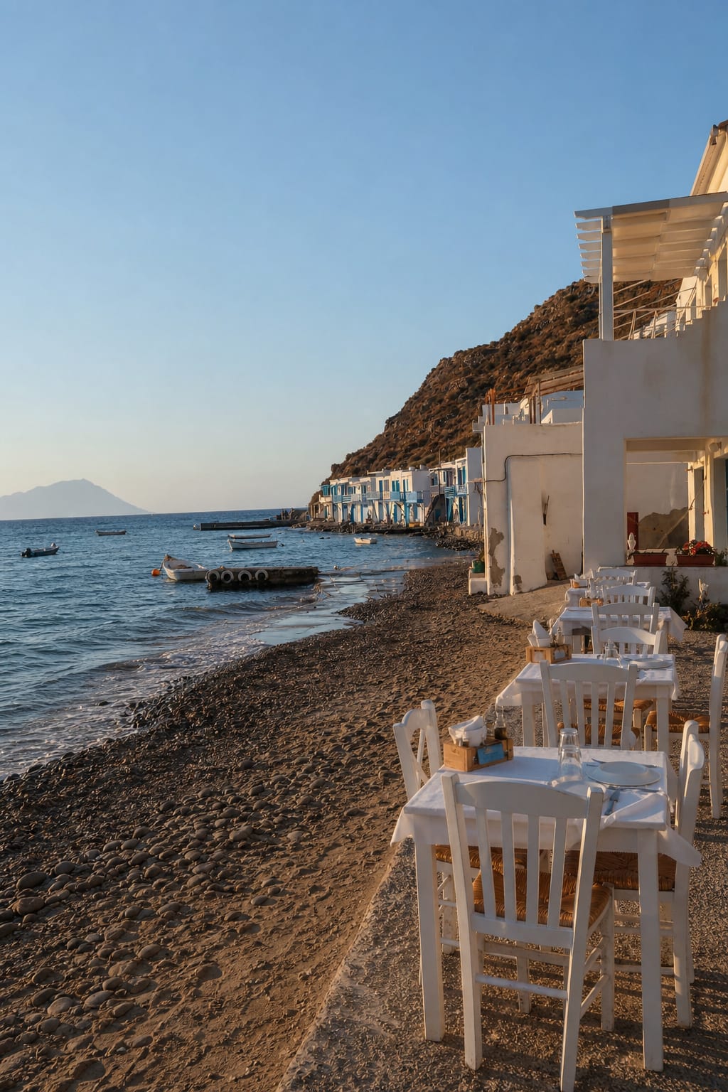 Astakas Restaurant in Klima village, a local dining spot on Milos.