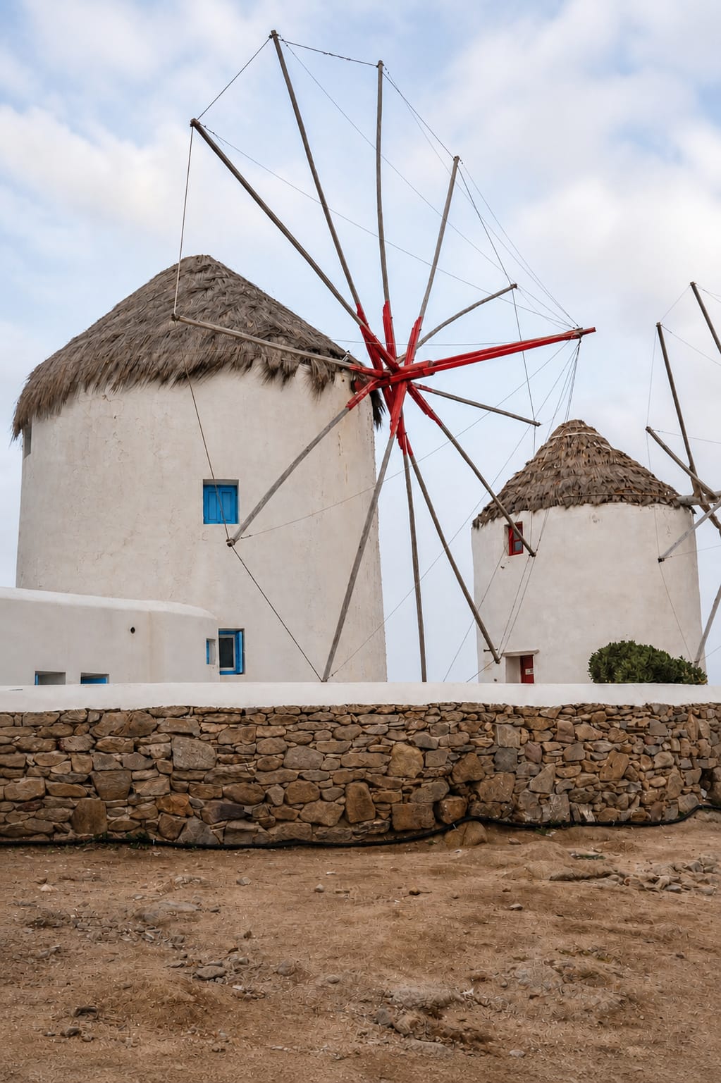 Mykonos Windmills, a landmark near Chora and Little Venice.