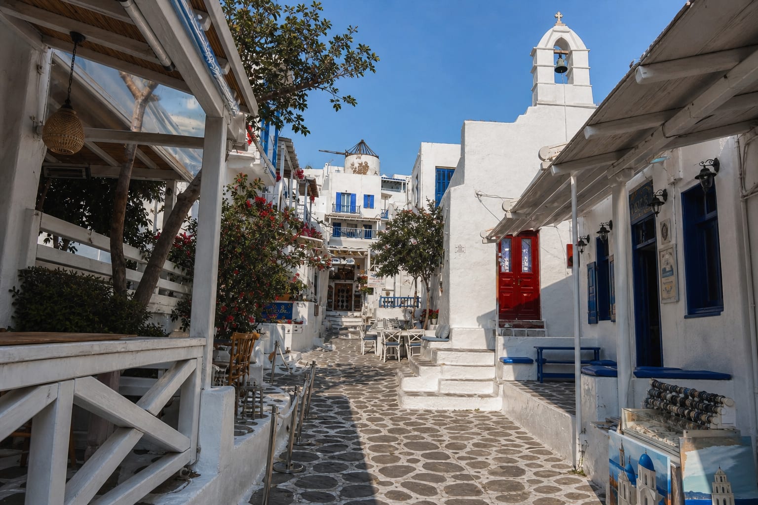 Astakas Restaurant in Mykonos, a dining stop near the island coast.