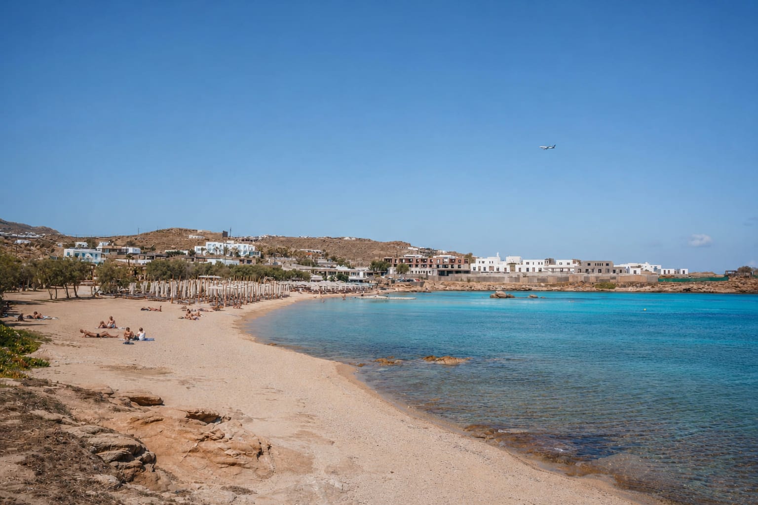 Paradise Beach in Mykonos, a popular stop on a three-day itinerary.