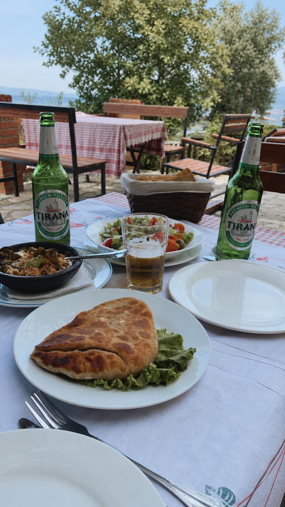 Dining area at Restaurante Emiliano in Kruje, Albania