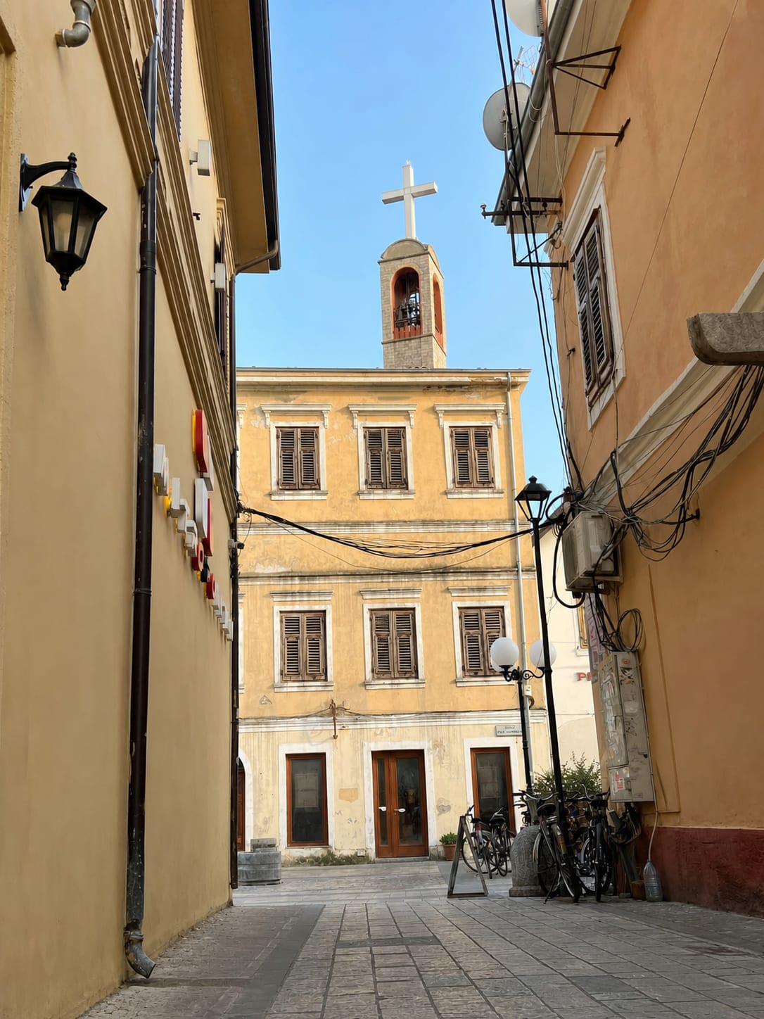 Historic streets of Shkoder in northern Albania