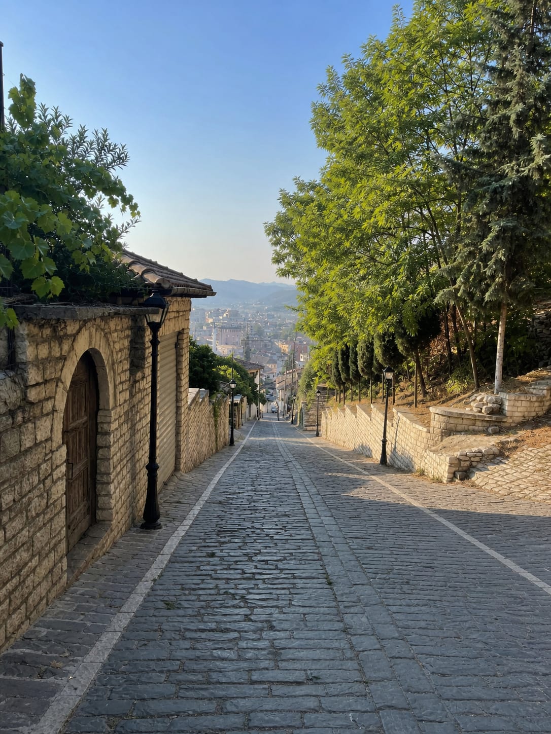 Historic architecture in Berat, Albania