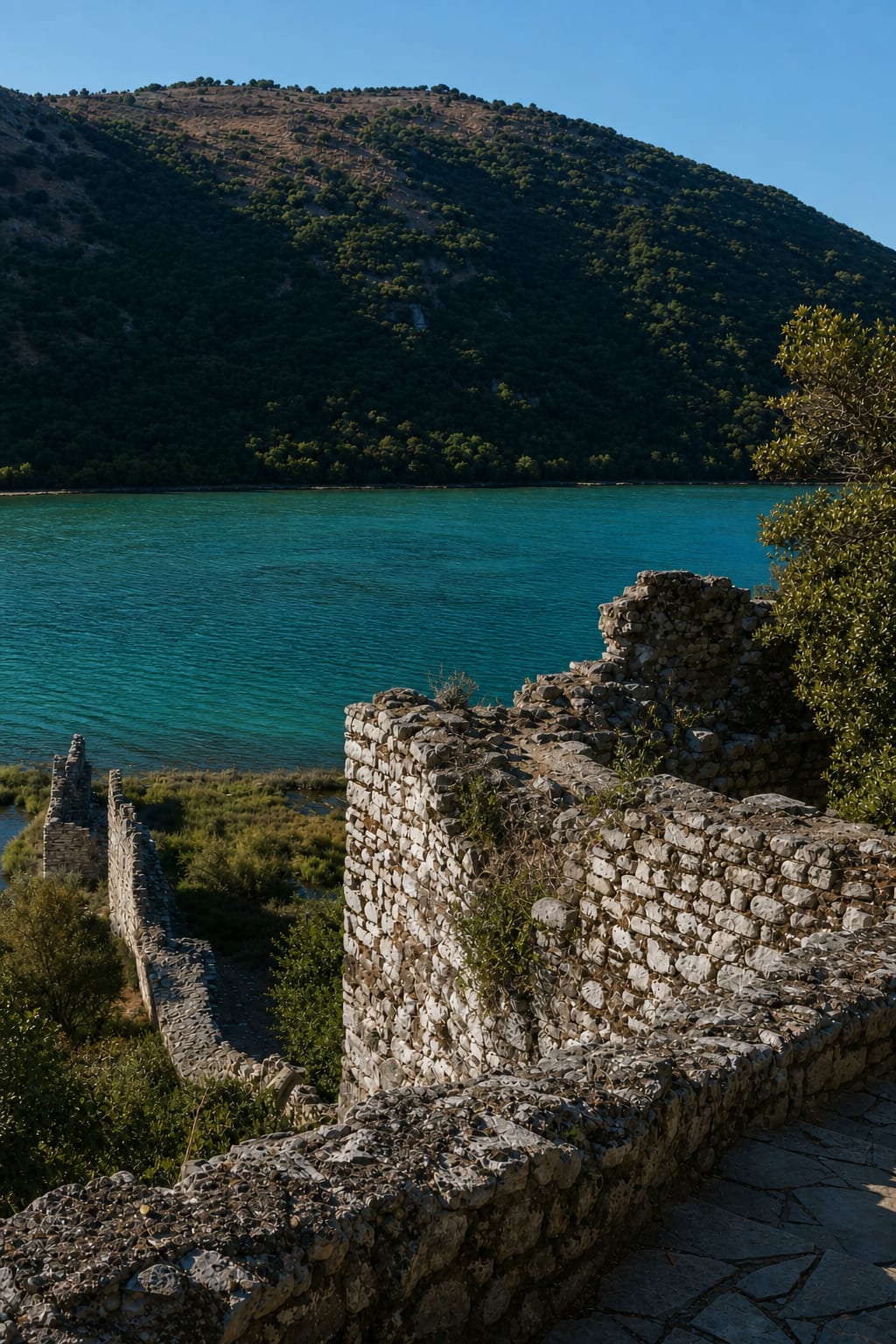 Butrint archaeological site near Ksamil, Albania