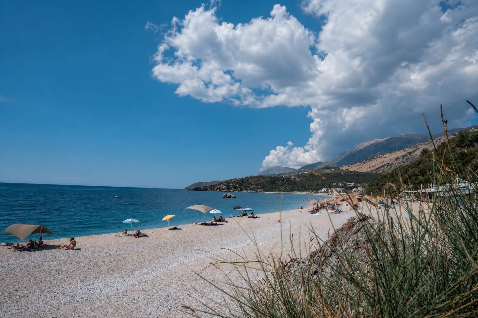 Livadhi Beach on an Albania road trip itinerary