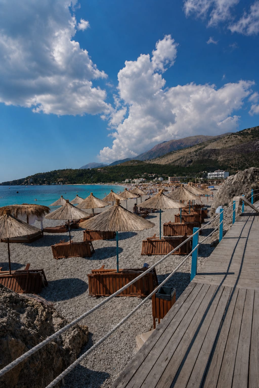 Livadhi Beach on the Albanian Riviera, a scenic coastal stop