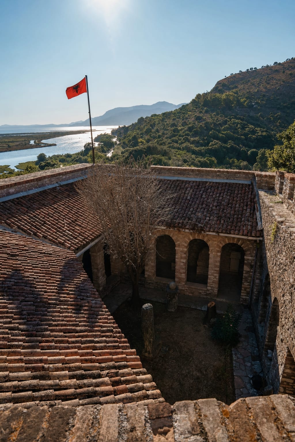 Ancient archaeological site of Butrint near Ksamil in Albania
