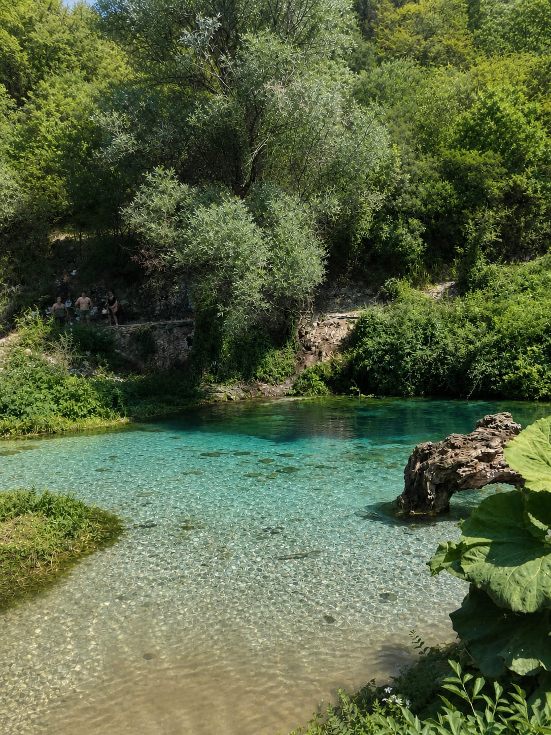 Blue Eye natural spring, an optional stop on an Albania road trip