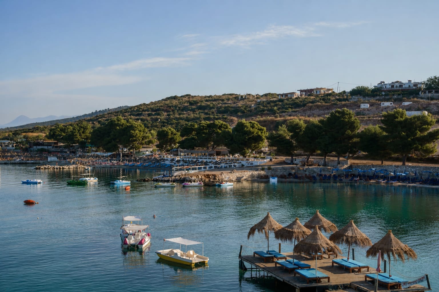 North Ksamil beaches with shoreline and coastal scenery