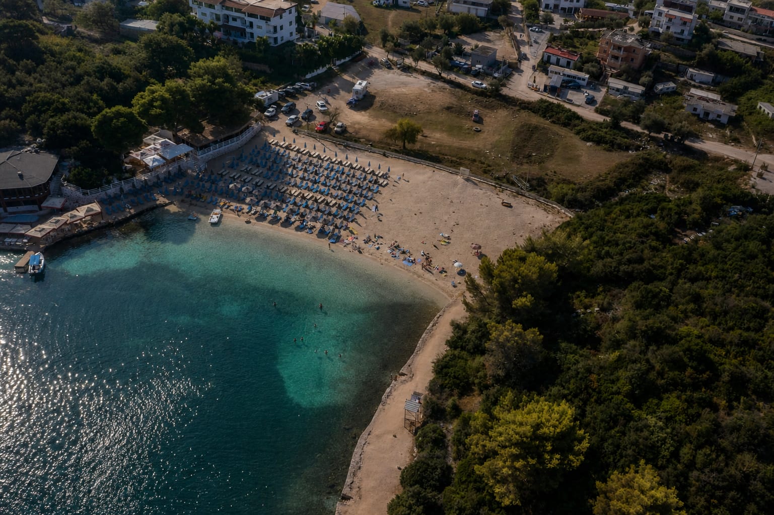Paradise Beach on the southern coast of Ksamil