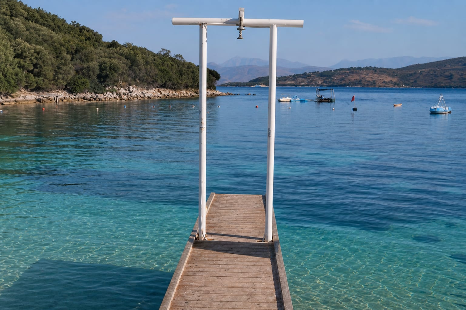Coastal view of the Ksamil area in southern Albania.
