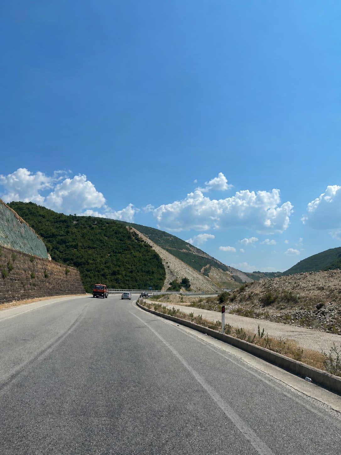 Scenic road trip views across the Albanian landscape.