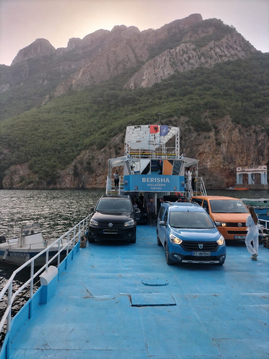 Car ferry route toward Valbona in northern Albania.