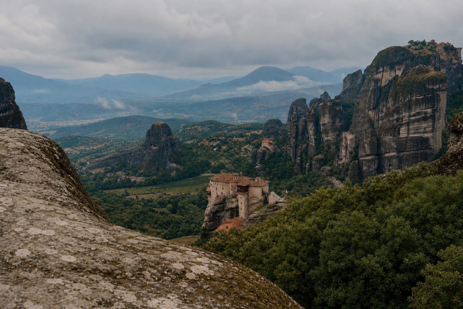 Meteora Monasteries in Greece, accessible by car from nearby regions