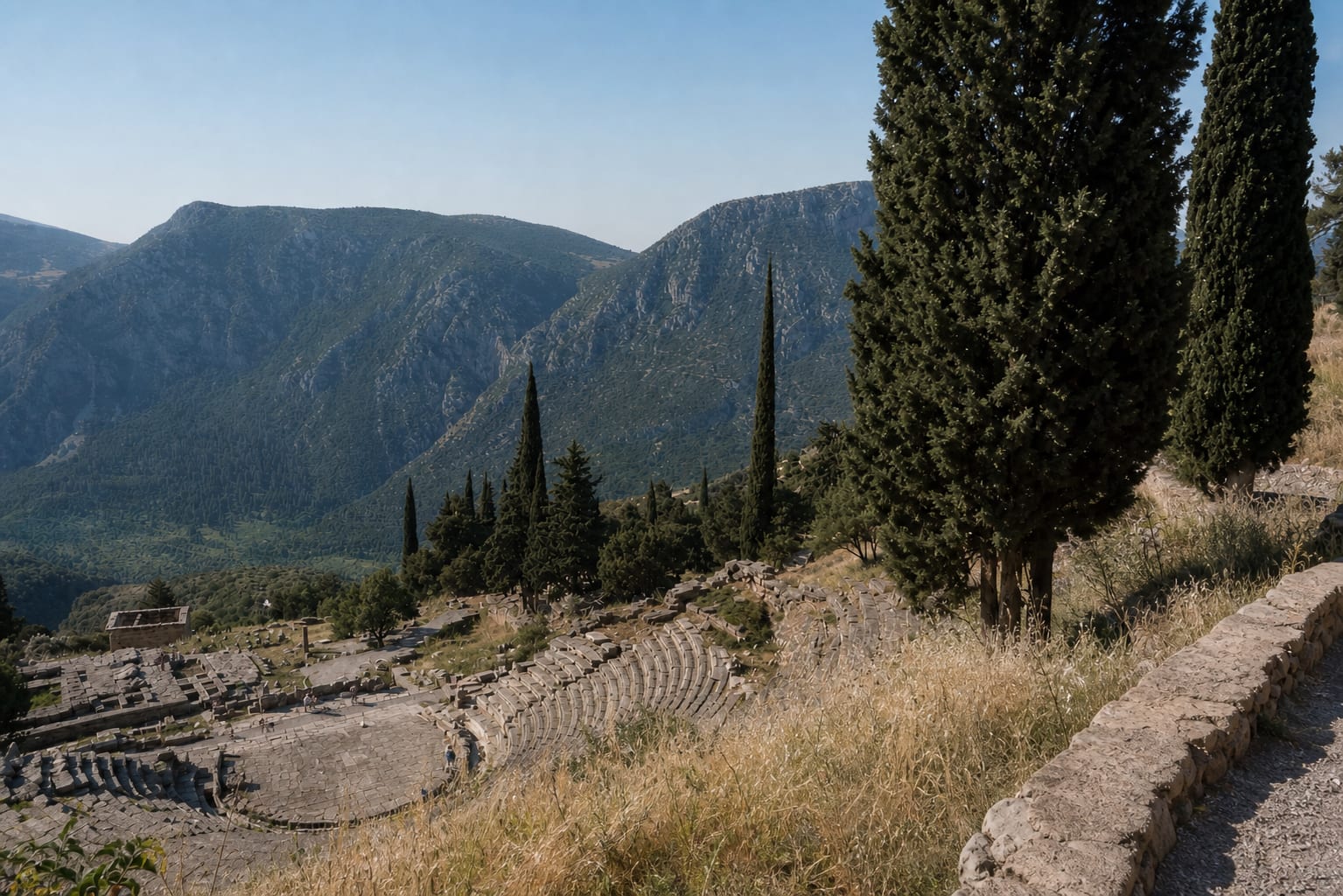 Road trip from Athens to Delphi by car