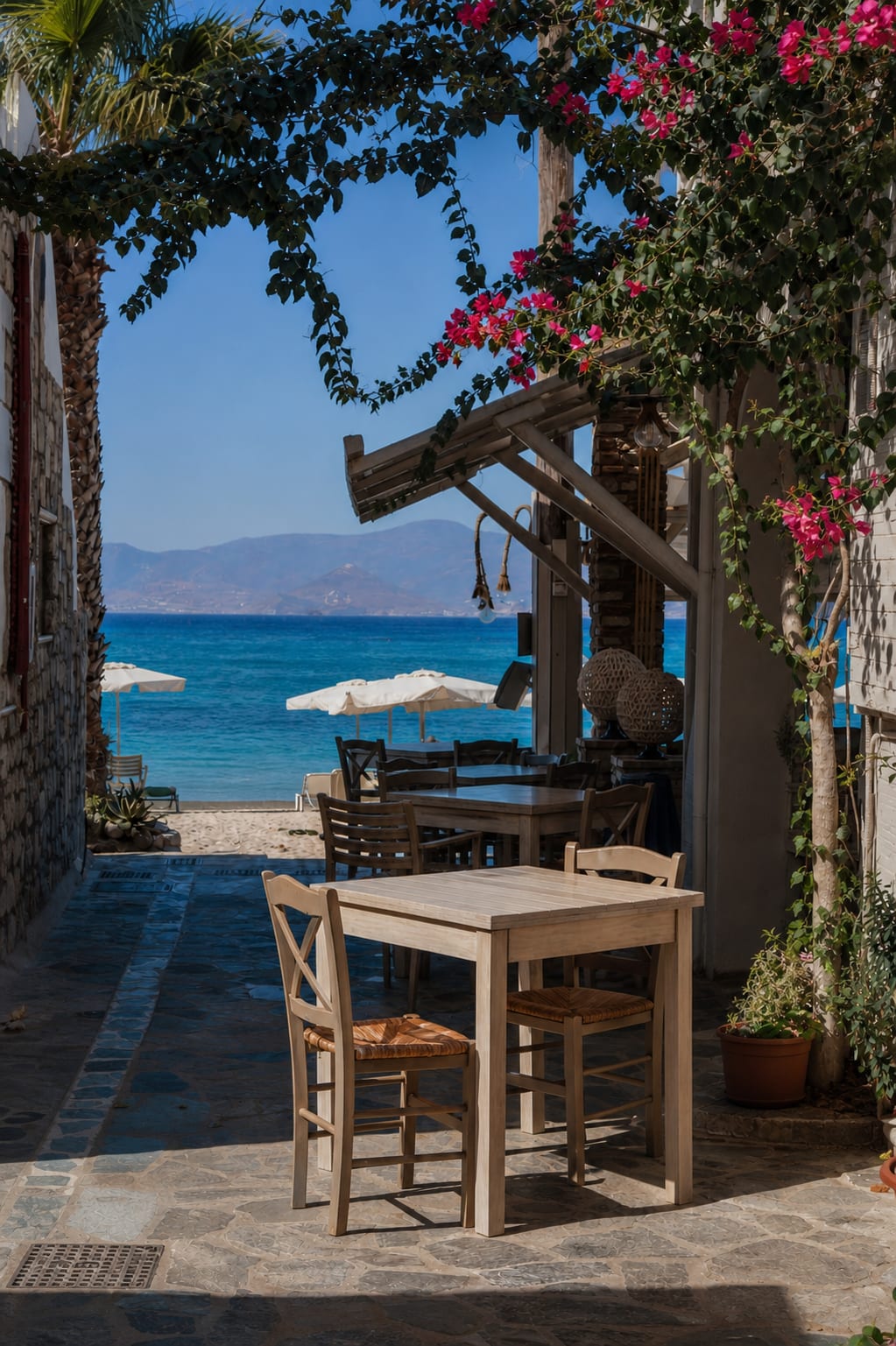 Agia Anna beach area on Naxos with a relaxed seaside setting.