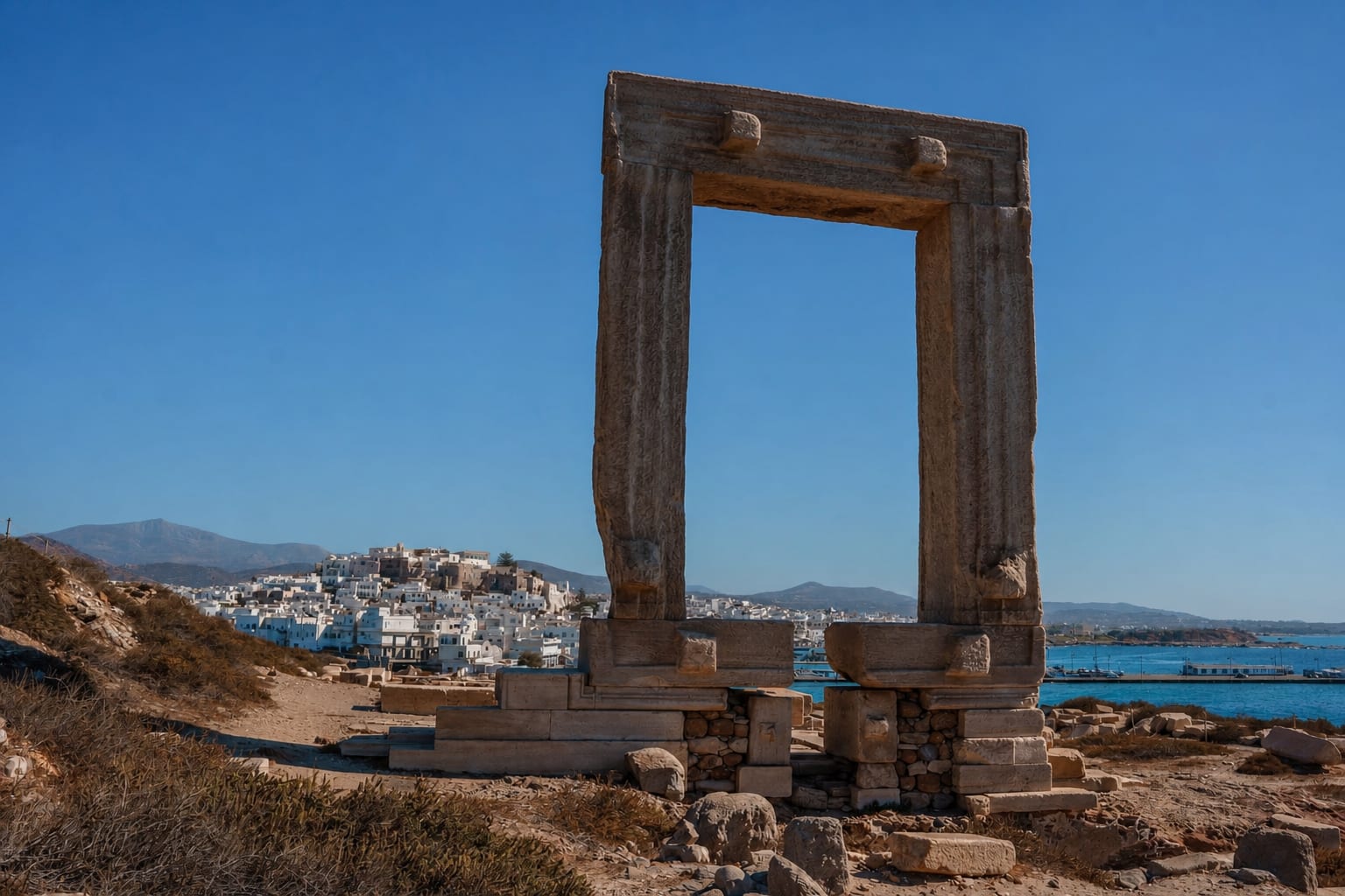 Portara in Naxos Town, a landmark for any island itinerary.