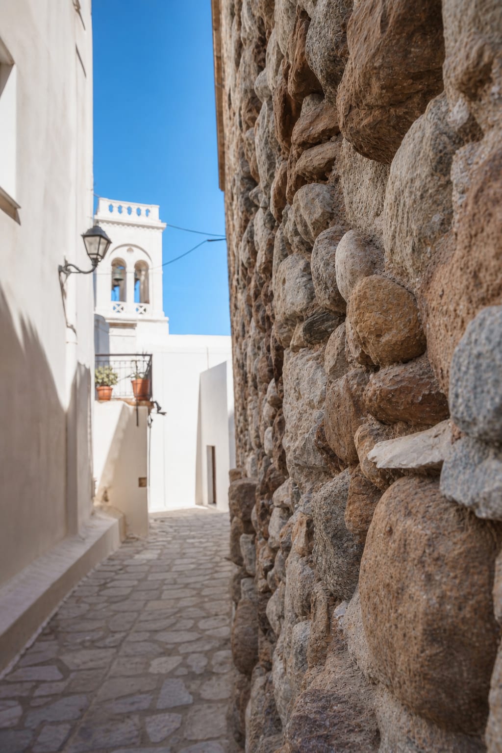 Interior view of Naxos Castle in the historic Old Town.
