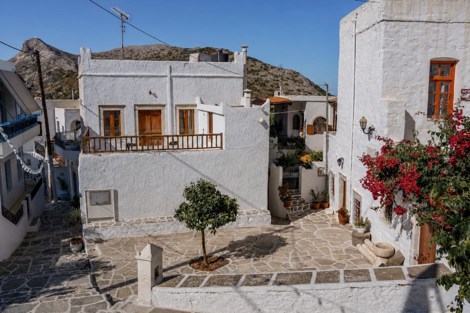 Filoti village, a traditional inland destination on the island of Naxos.