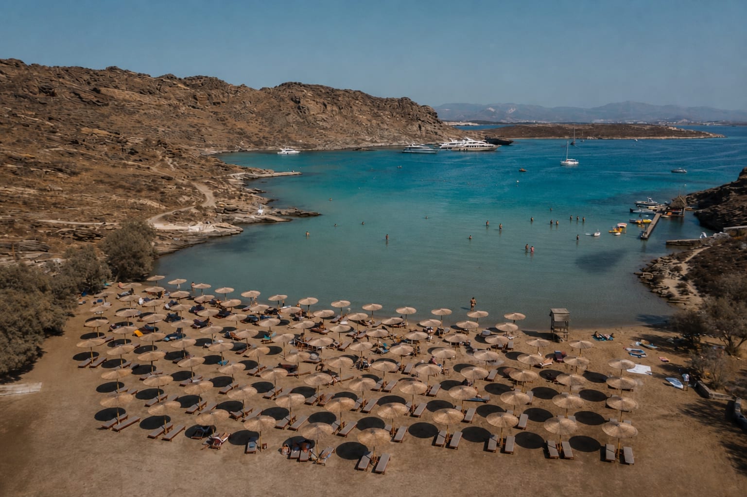 Monastiri Beach on Paros with scenic shoreline views