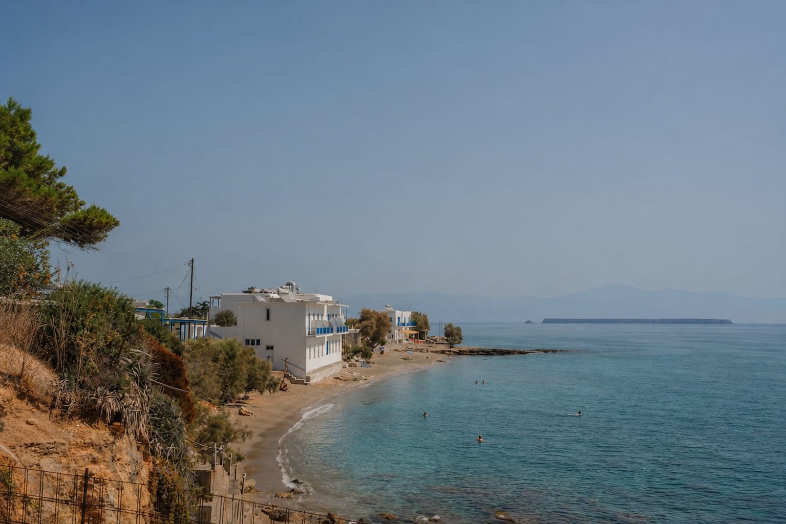 Drios village on Paros island with coastal surroundings