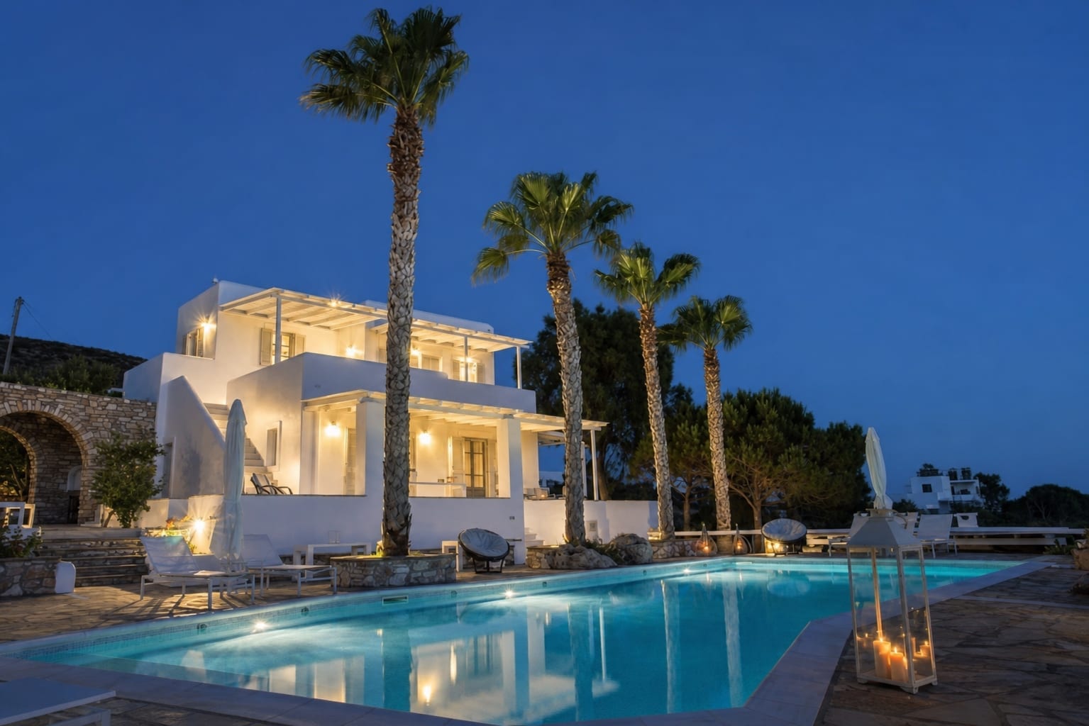 Villas at Agia Irini Cove near Parasporos on Paros