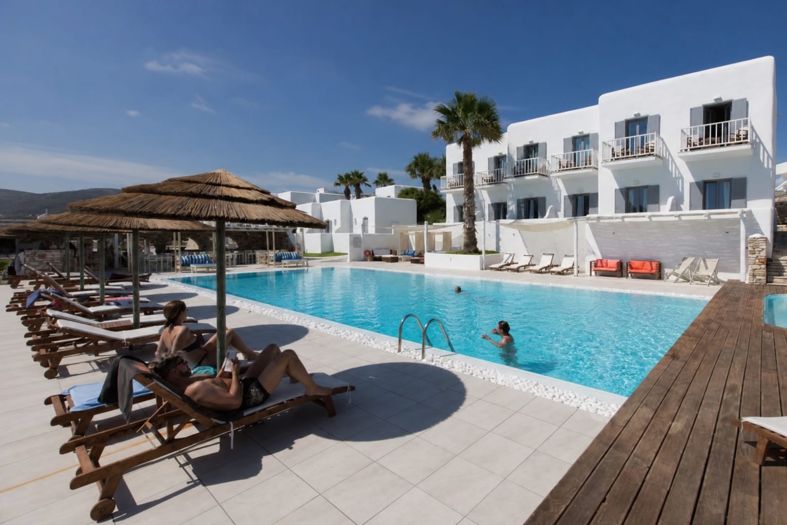 Paros Bay hotel with pool near Parasporos Beach, Paros