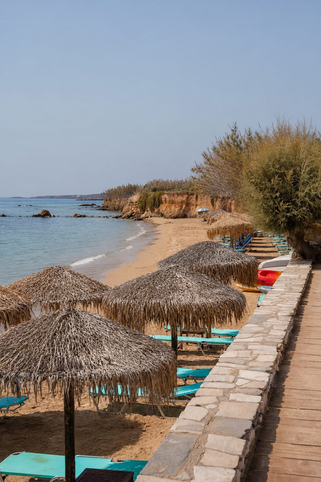 Clear water at Chrissi Akti Golden Beach on Paros