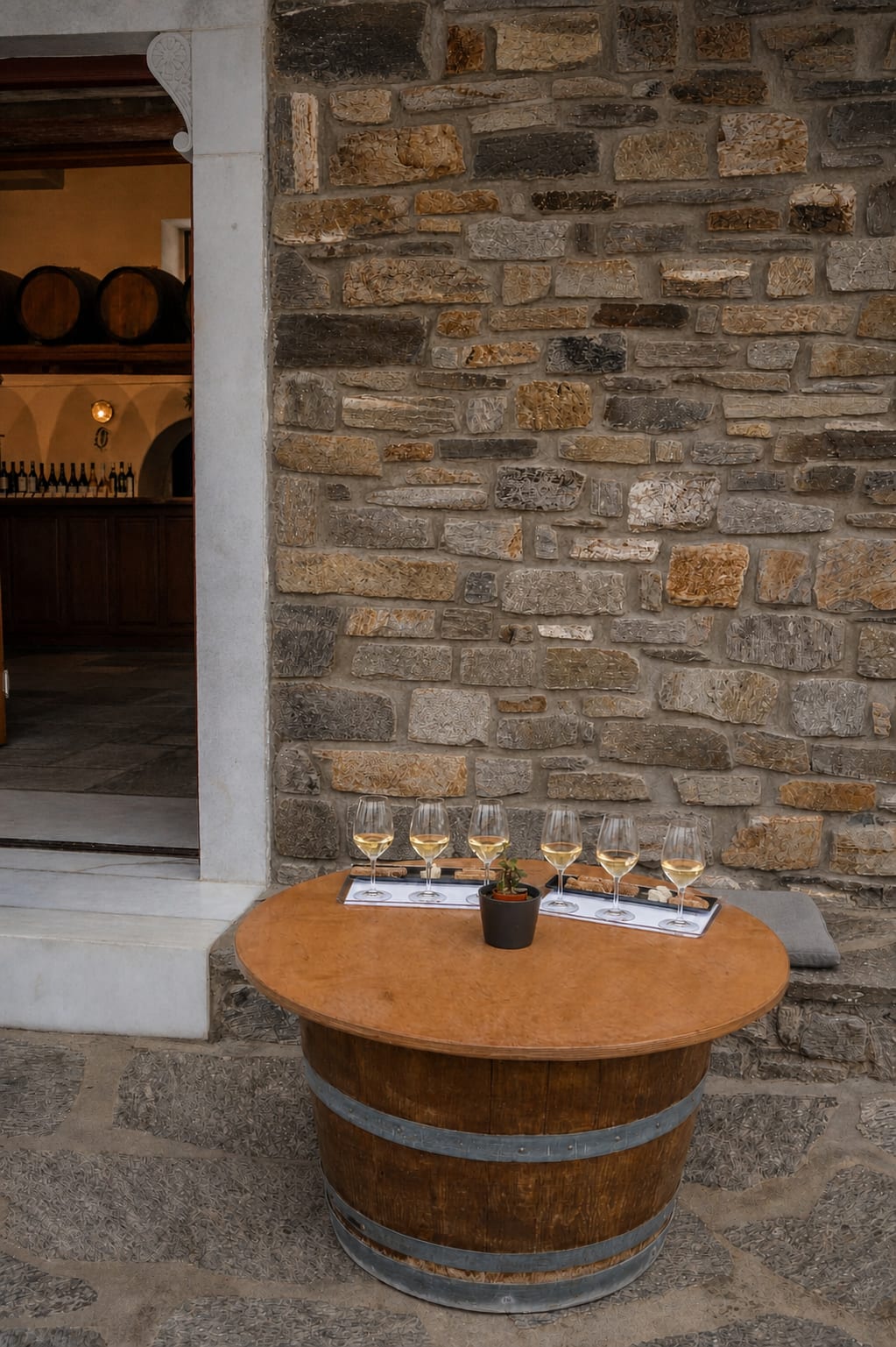 Paros wines presented at Moraitis Winery
