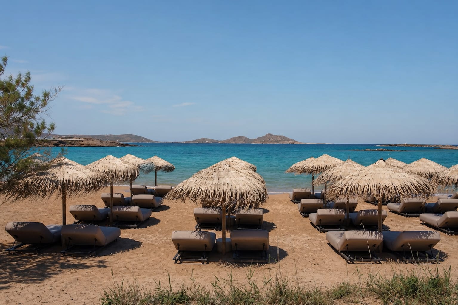 RADA beach club near Naoussa on Paros, Greece