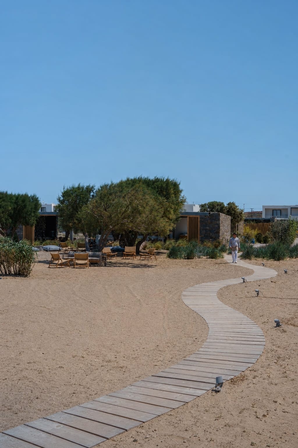 RADA beach club on Paros near Naoussa and the coastline