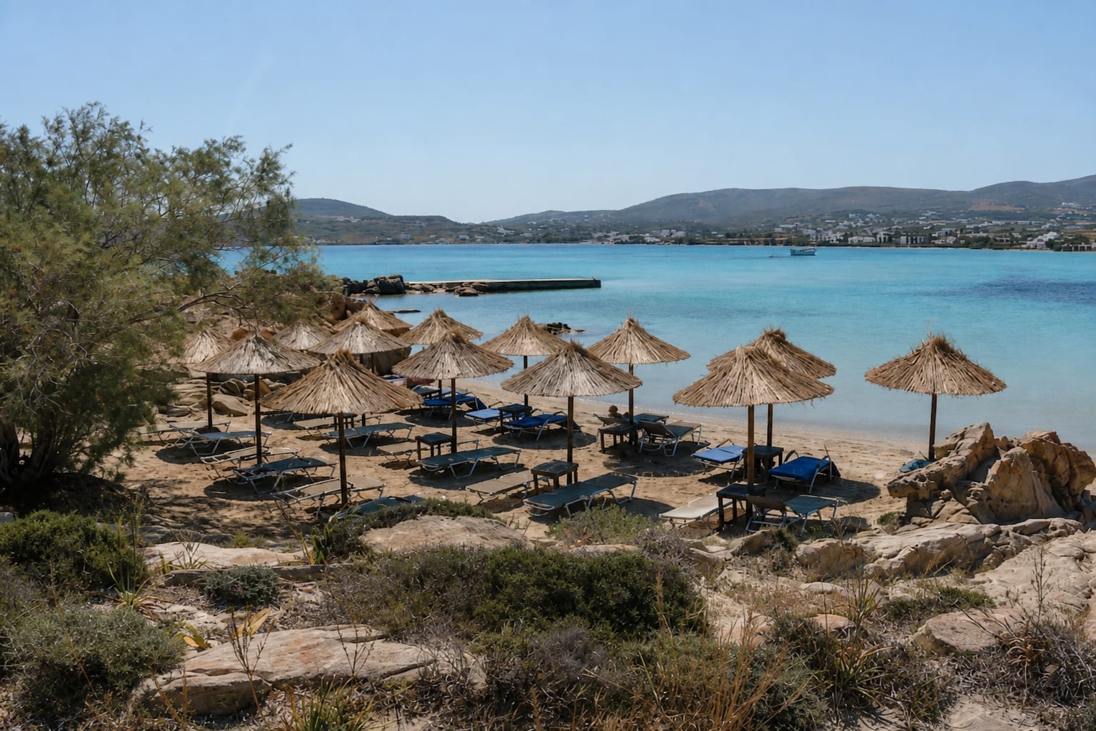 Kolymbithres Beach on Paros with distinctive rocks and clear water