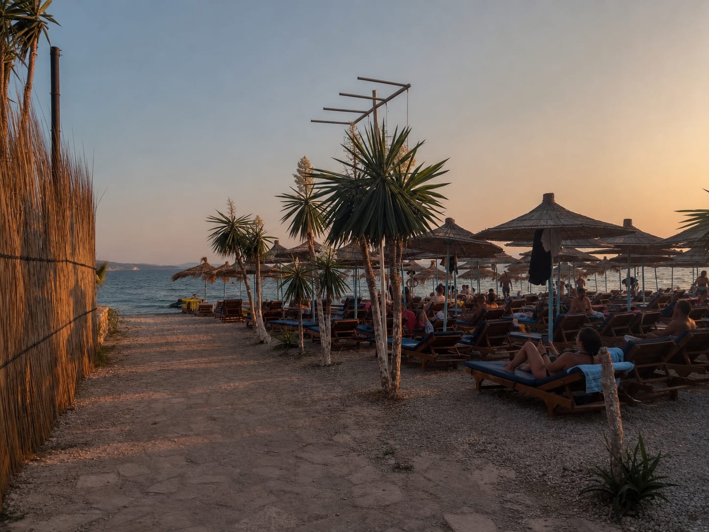 Kodrra Beach along the Sarandë coastline in Albania.