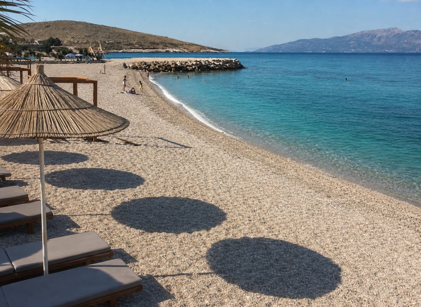 Mango Beach on the coast of Sarandë, Albania.