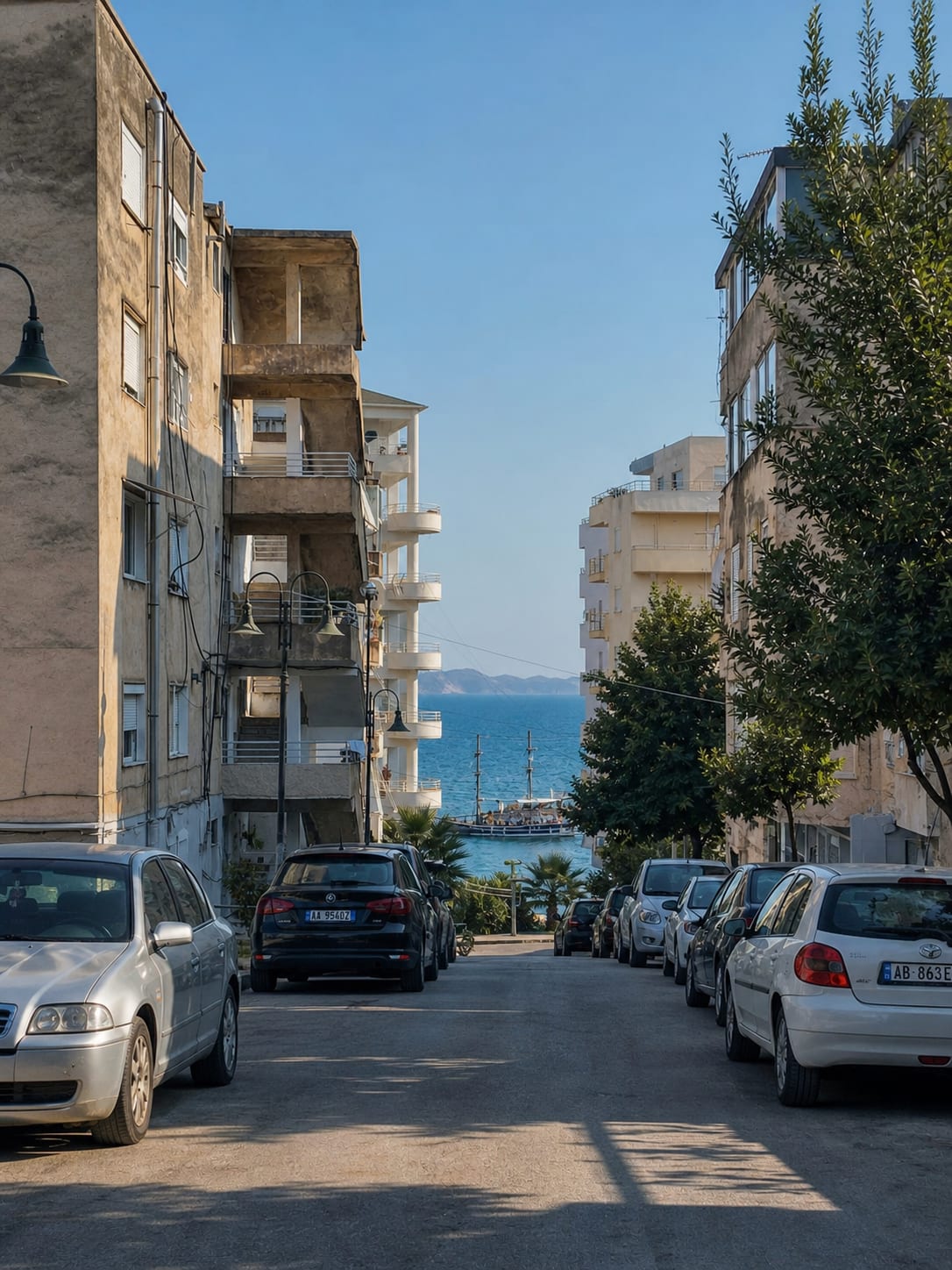Narrow street in the Kodrra neighbourhood of Sarandë.