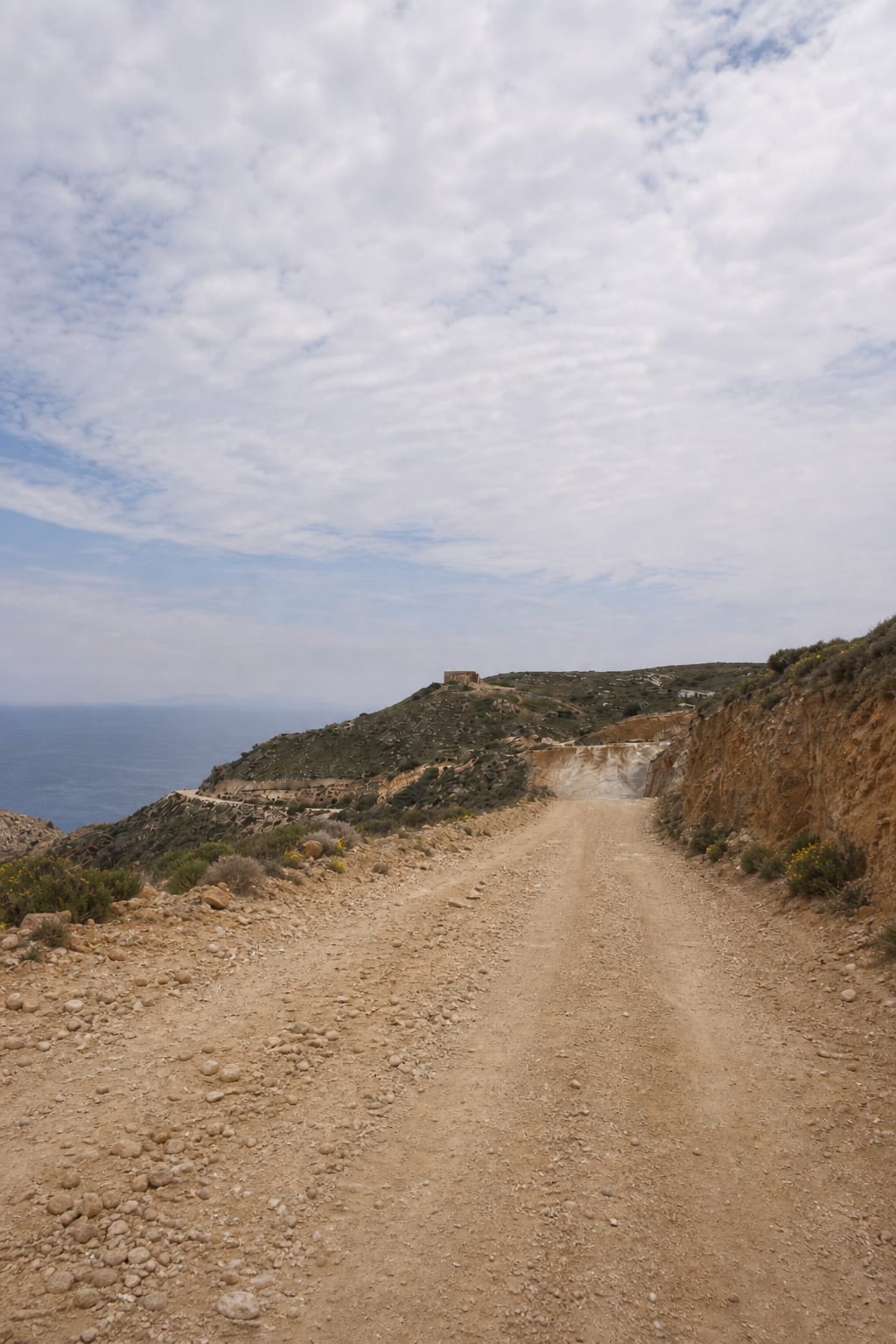 Trail leading to Thiorichia Sulphur Mine in Milos.