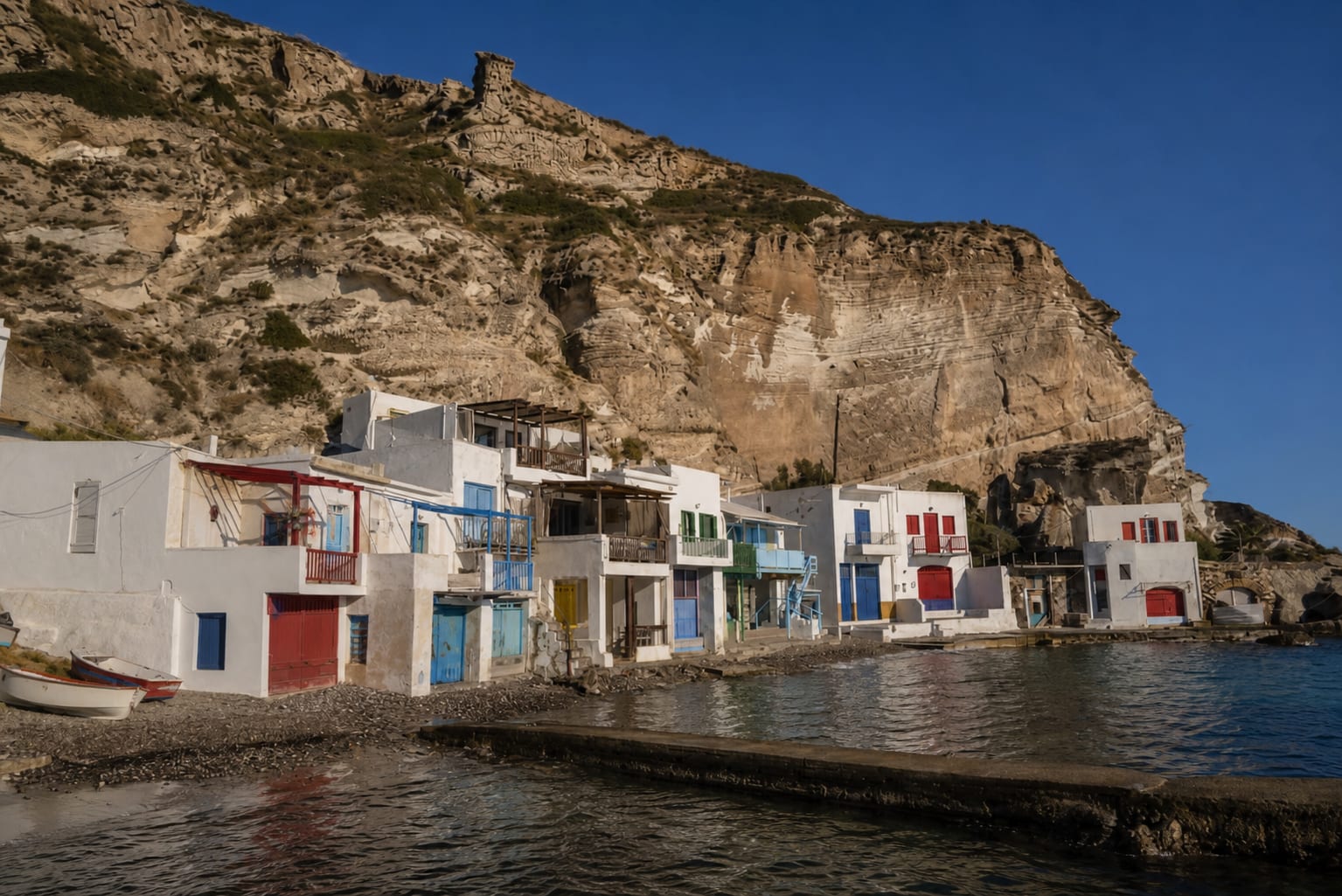 Waterfront village of Klima on the island of Milos.