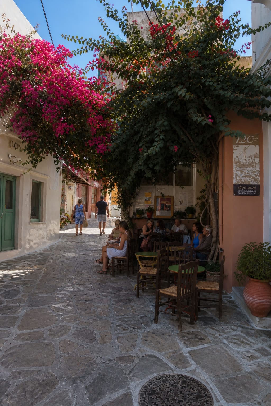 Halki village in Naxos with traditional island scenery