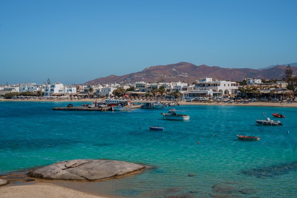 Agia Anna beach area on the island of Naxos