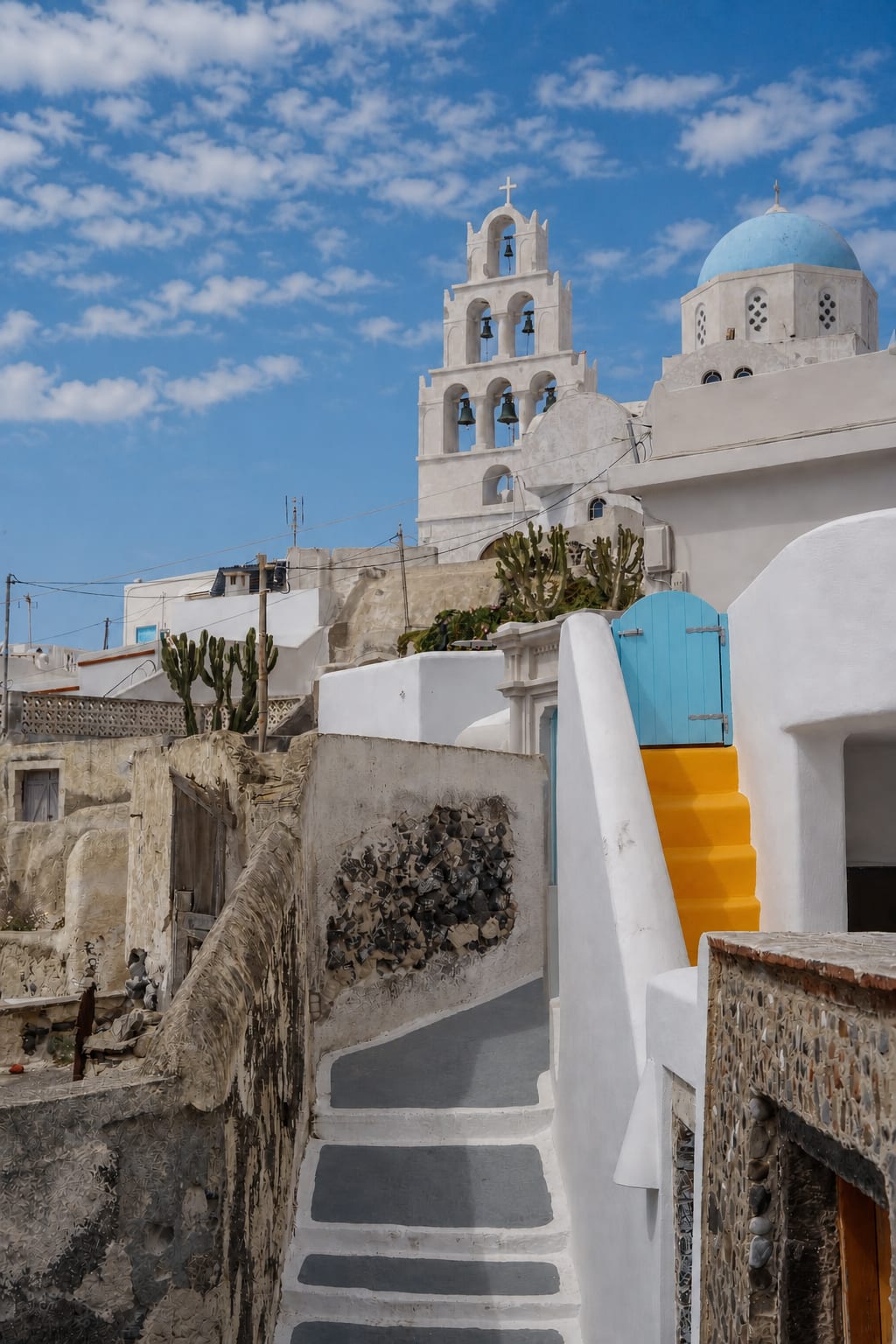 Pyrgos village, a popular stop on Santorini road trips.