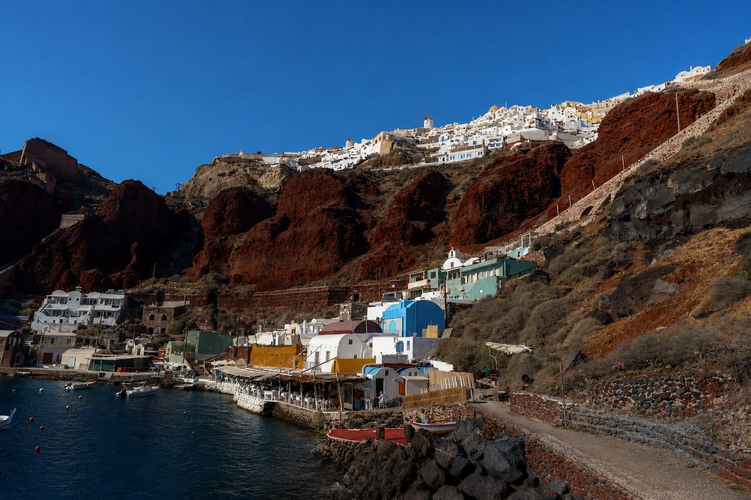 Ammoudi Bay, a scenic coastal stop below Oia in Santorini