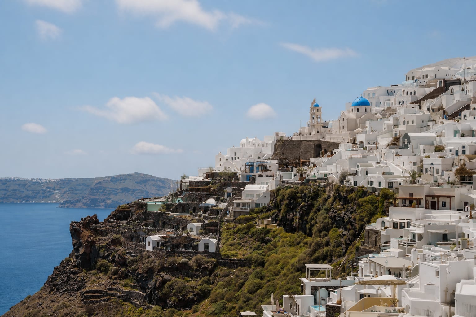 Scenic view of Imerovigli village on a Santorini itinerary