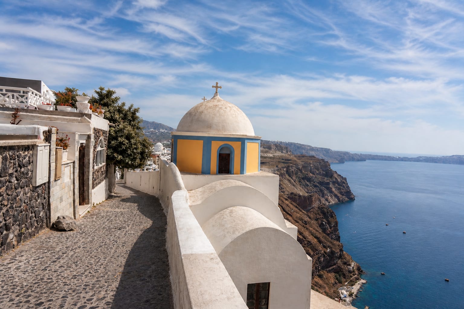 Fira town, a popular stop on a Santorini itinerary