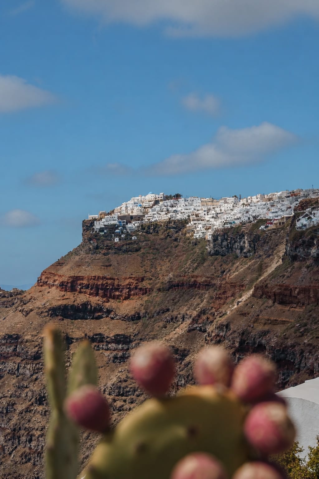 Panoramic view of Imerovigli village on Santorini island