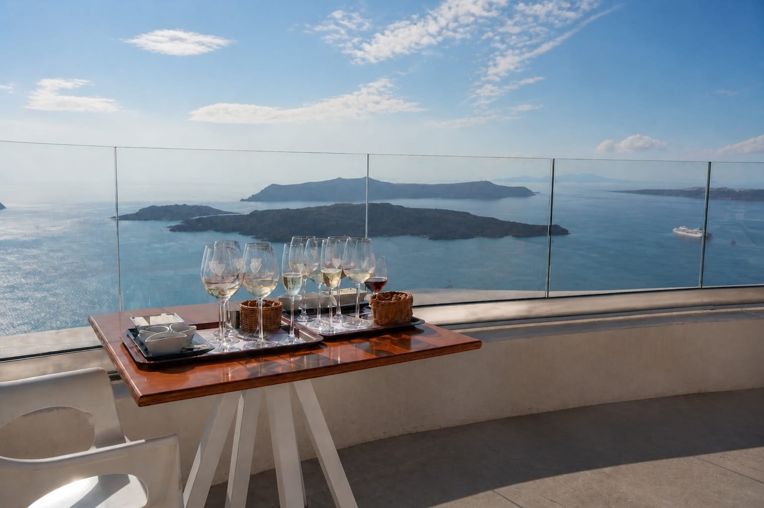 Santo Winery with vineyard views during a Santorini itinerary